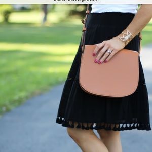 Loft Black Tassel Skirt